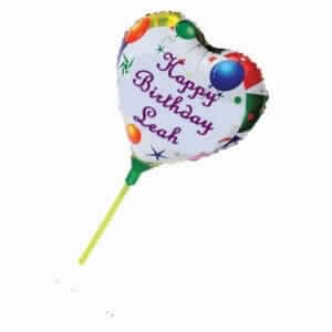 Mini Personalised Foil Balloons - Heart Shaped