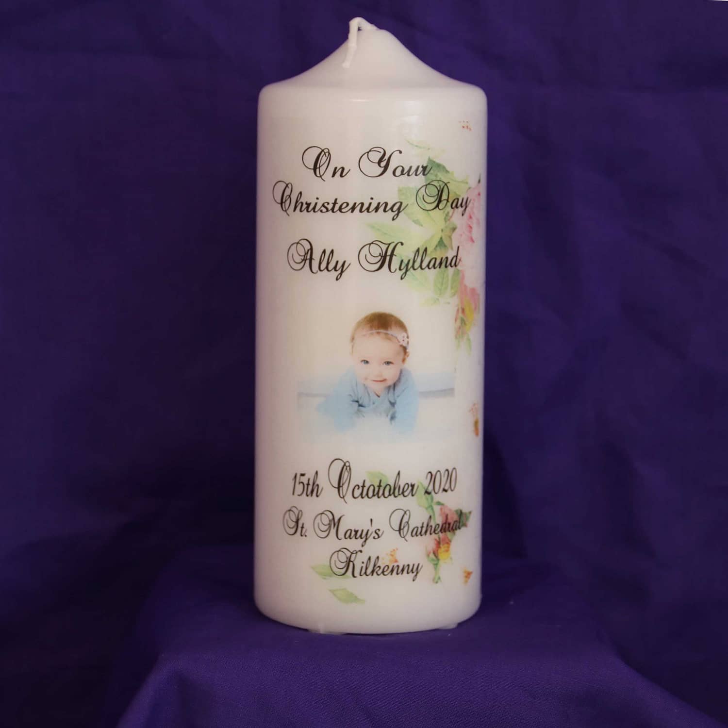 personalised gift candle