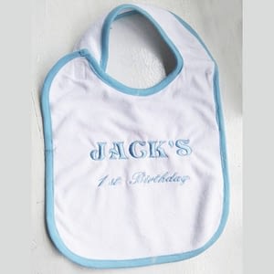 Personalised Embroidered Baby Bib